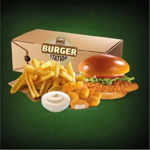 Chickenstrip burger MENUBOX DEAL!