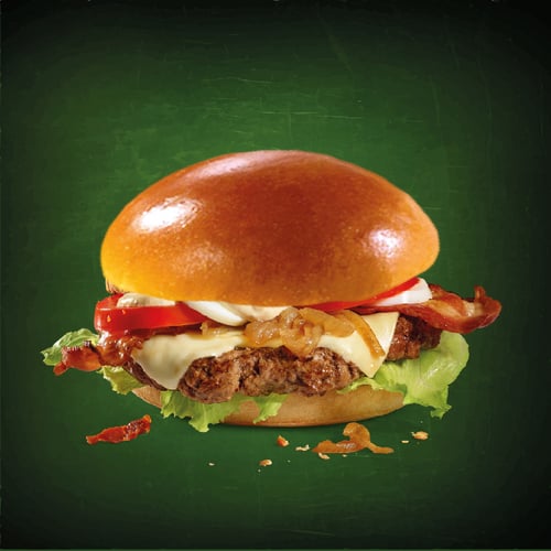 Homemade beef burger
