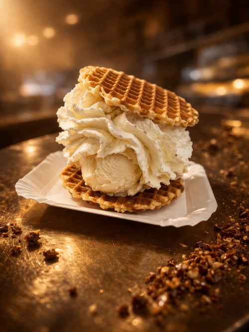 SlagroomWafel met ijs