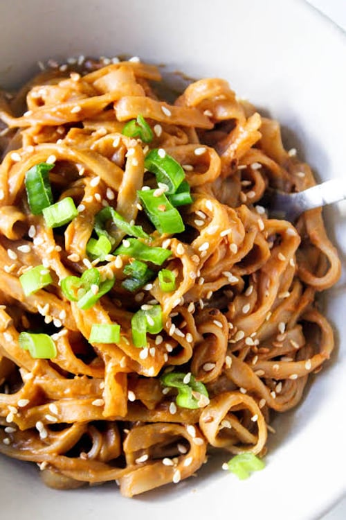 Creamy roasted Sesame and Peanut Noodles