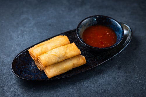 Mini Loempia's Garnalen