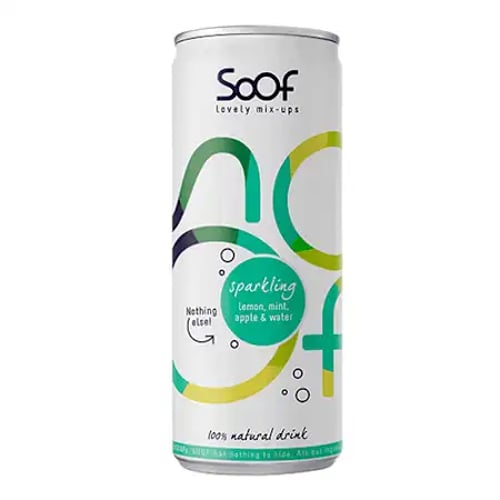 Soof Natural Drink - Lemon, mint, apple & water (0% crap)