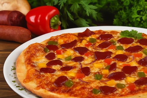 Pizza Sucuk L, ø 32cm