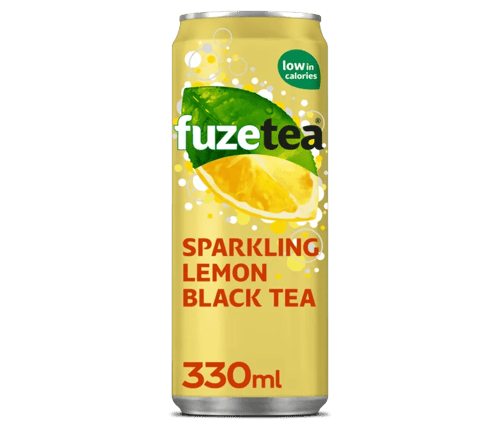 Fuze Tea black tea sparkling lemon 330ml