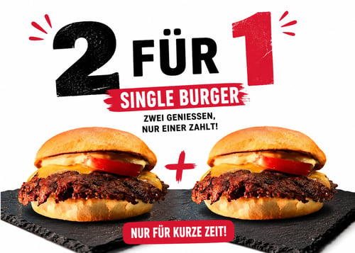 Single Smash Burger 2 für 1