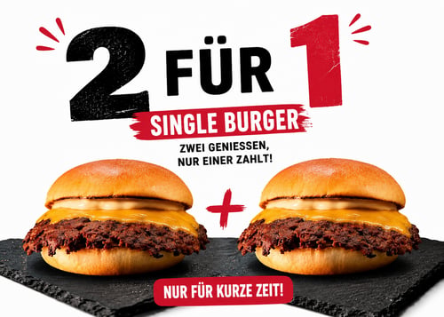 Single Smash Burger 2 für 1