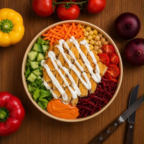 47-Plant Crispy Chicken Vegan Bowl