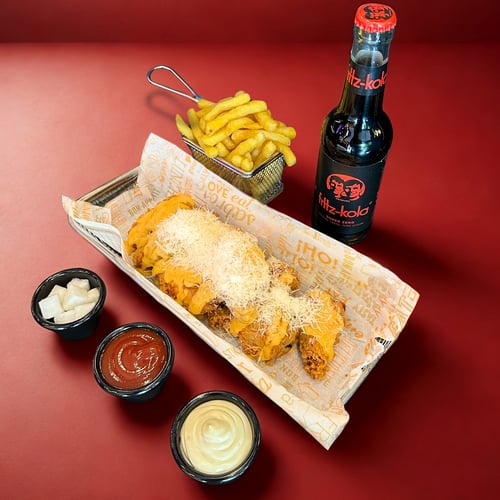 Golden Chicken Wings 6 Stück Menü Golden Chicken Wings 6 Stück Menü