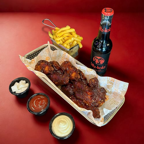 Chicken on Fire Wings  9 Stück Menü
