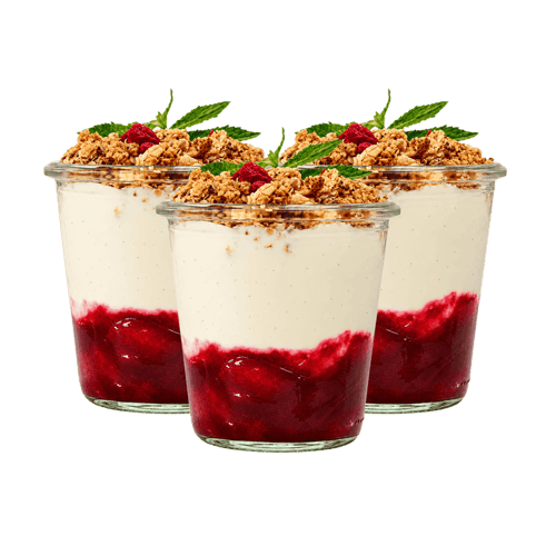 Granola Joghurt Winter-Pflaume Platte