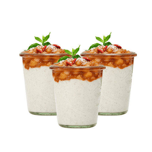 Milchreis Apfel-Zimt Cup Platte