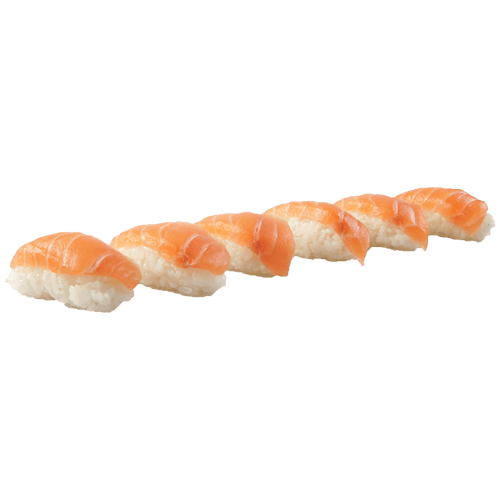 12. Zalm nigiri Deluxe (6 stuks)