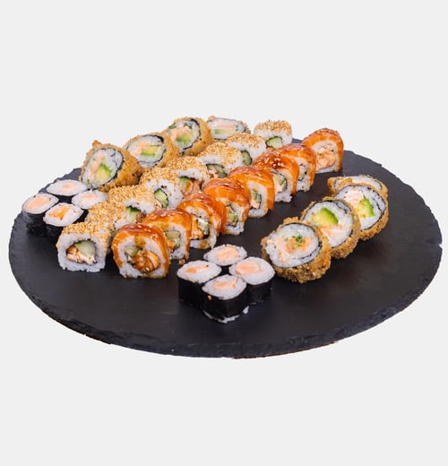Salmon Menü (mit gebratenem Lachs, 32 Stück)