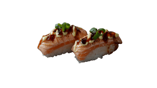 Seared salmon nigiri