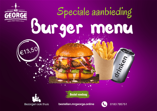 Menu Mr. George Burger