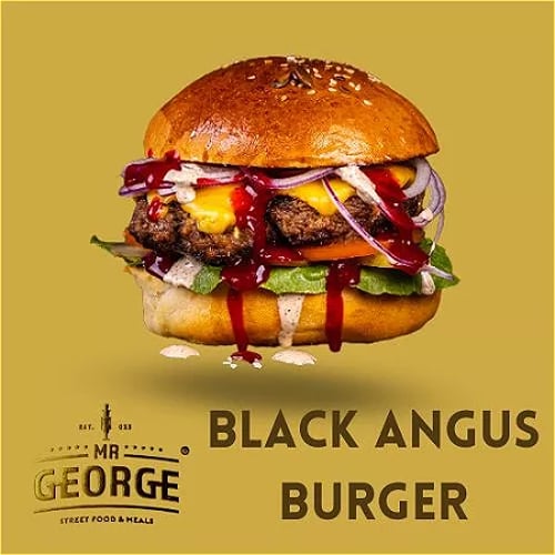 Mr. George Greek Black Angus Burger