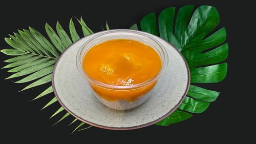 Homemade Chia-Coconut Pudding Mango