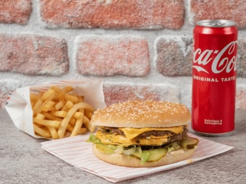 Dubbele American burger menu