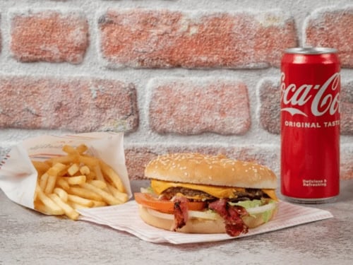 Kalfsbacon burger menu