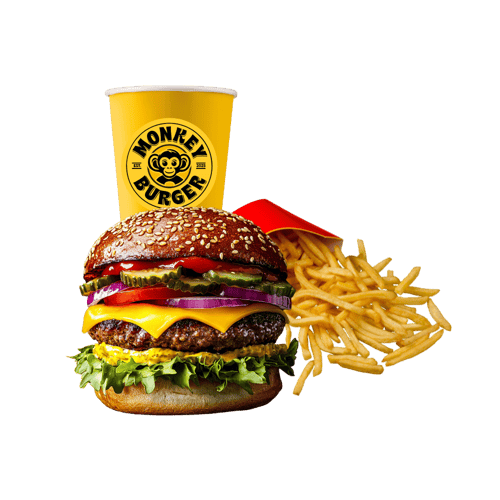 Cheeseburger als Menü