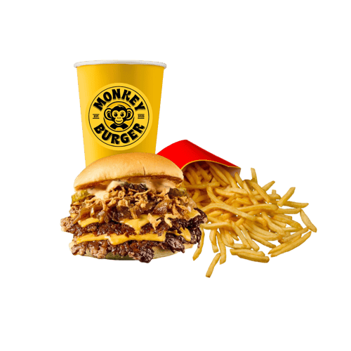 Double Smash Burger als Menü