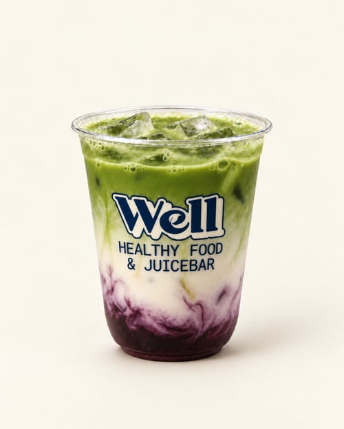 Iced Matcha Latte - Blueberry
