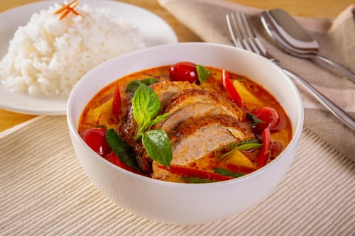 Crisby Ente mit Curry