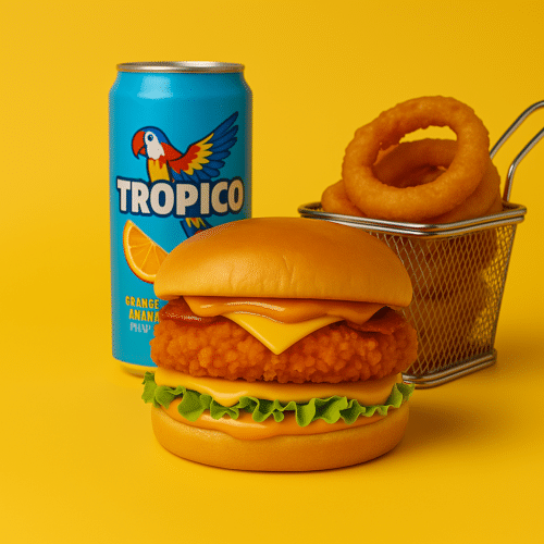 Samurai chick'n burger menu