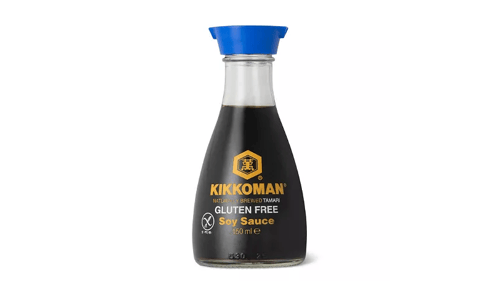 202. Kikkoman Soya Fles blauw 150ml