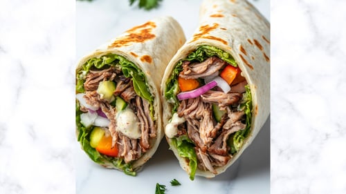 Rundvlees shawarma wrap