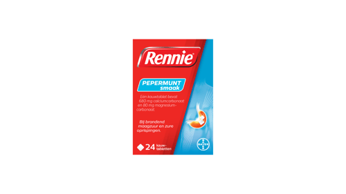 Rennie Pepermunt 24 kauwtabletten