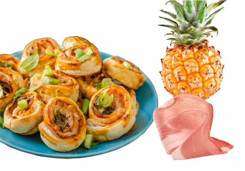 145. Pizzabrötchen Schinken, Ananas