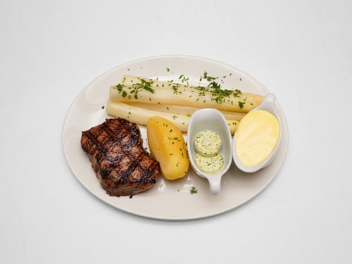 Rumpsteak mit Spargel