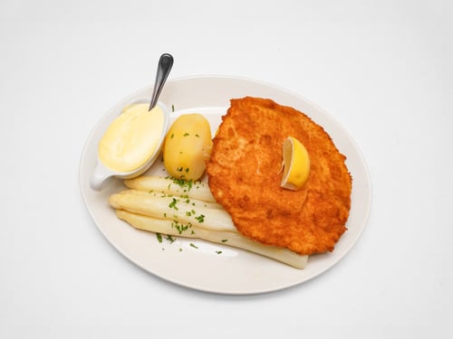 Putenschnitzel mit Spargel