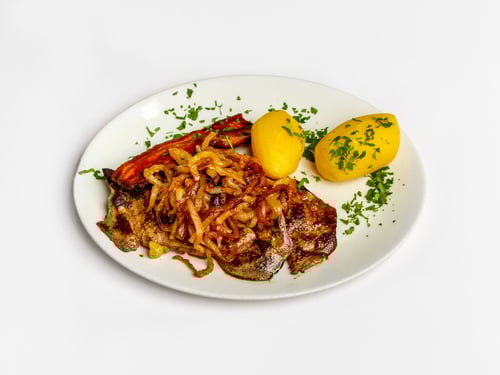 Schweineleber vom Grill