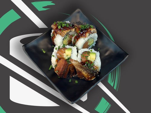 S8.1 Unagi Salmon Roll (4 Stück)