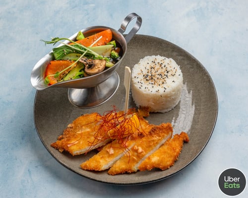 Teriyaki mit Mandel Panko Hähnchen