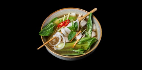 Reisnudel Suppe (vegan möglich)