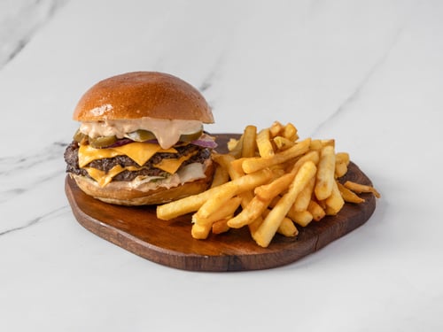 Double spicy cheeseburger menu