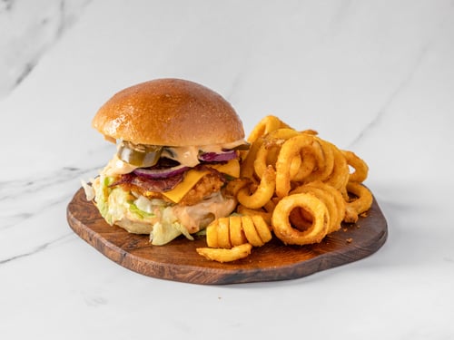 Samurai chicken burger menu