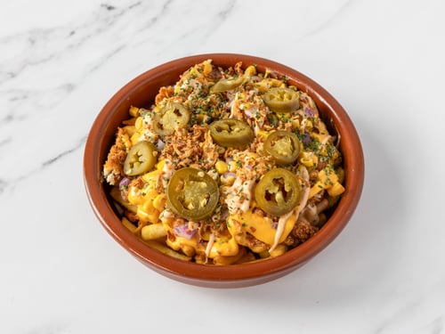 Loaded fries spicy chicken