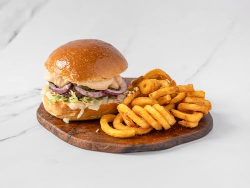 Beef burger menu