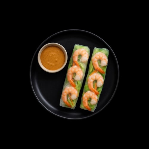 Sommer Roll mit Garnelen Sommer Roll mit Garnelen