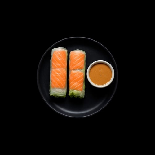 Sommer Roll mit Lachs Sommer Roll mit Lachs