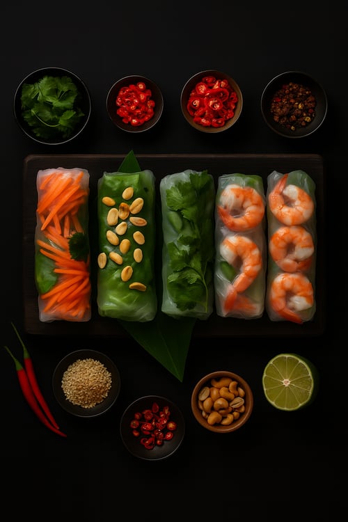 Sommer Roll mit Hähnchen Sommer Roll mit Hähnchen