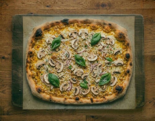 Pizza Funghi Family, 45x35cm