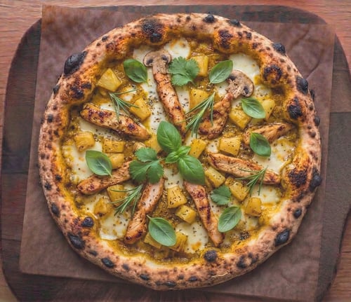 Pizza Chicken Curry Single, ø 30cm