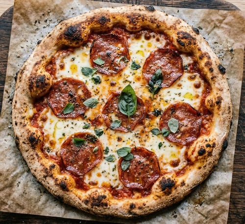 Pizza Salami Rindfleisch Single, ø 30cm