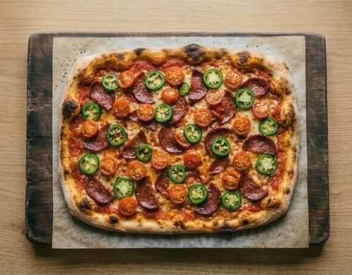 Pizza Sucuk Family, 45x35cm