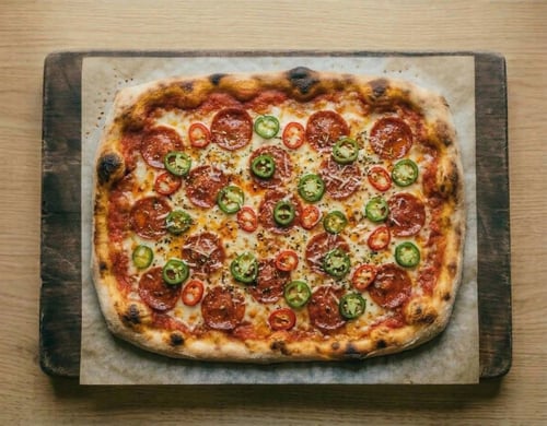 Pizza Toscana scharf Family, 45x35cm